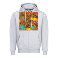 Heather Grey western skeleton seamless pattern Zipper Hoodie - HRA Design Shop