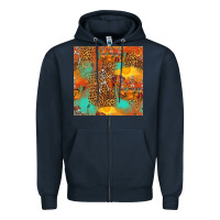Navy western skeleton seamless pattern Zipper Hoodie - HRA Design Shop