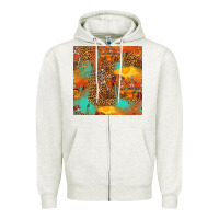 Oatmeal Heather western skeleton seamless pattern Zipper Hoodie - HRA Design Shop