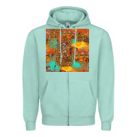 Seafoam western skeleton seamless pattern Zipper Hoodie - HRA Design Shop