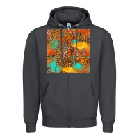 Smoke western skeleton seamless pattern Zipper Hoodie - HRA Design Shop
