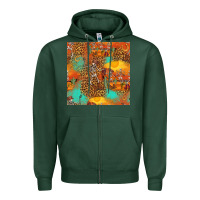 Sports Green western skeleton seamless pattern Zipper Hoodie - HRA Design Shop