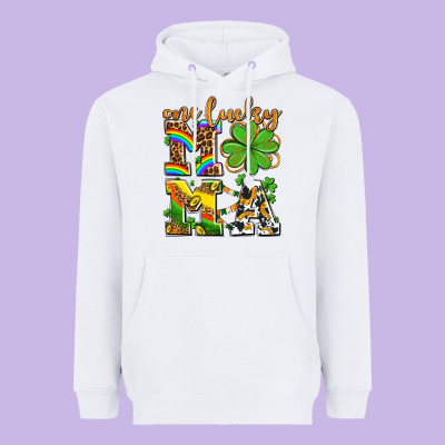 One Lucky Mama Heavyweight Hoodie Designed By Adodesignshop