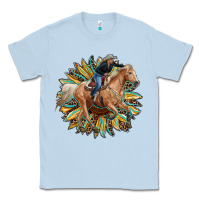 Dusty Blue sunflower rodeo Classic Tee - RanaPortraitStore