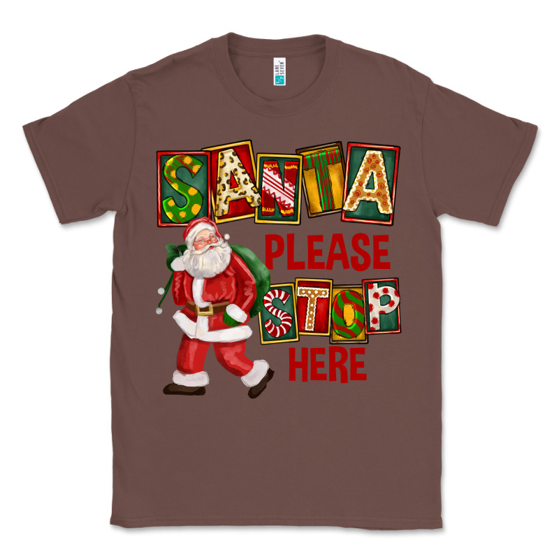 Santa Please Stop Here Classic Tee by FaDigitalArtStudio | Teevron