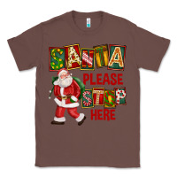 Chestnut Santa Please Stop Here Classic Tee - FaDigitalArtStudio