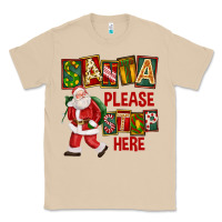 Mushroom Santa Please Stop Here Classic Tee - FaDigitalArtStudio