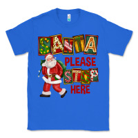 True Royal Santa Please Stop Here Classic Tee - FaDigitalArtStudio