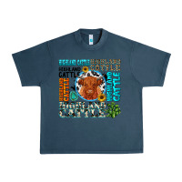 Midnight Navy highland cattle Urban Heavy Tee - texasbilliewilder