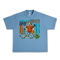 Pebble Blue highland cattle Urban Heavy Tee - texasbilliewilder