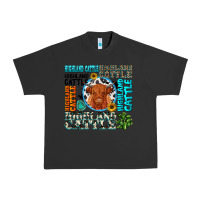Pigment Black highland cattle Urban Heavy Tee - texasbilliewilder