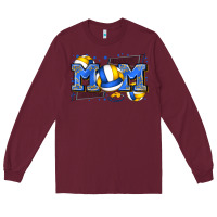 Burgundy mom volleyball Long Sleeve Tee - Zillion Design Studio