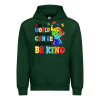 Forest Green in a world where you can be anything be kind Urban Hoodie - MaliasSmallBusiness