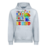 Heather Grey in a world where you can be anything be kind Urban Hoodie - MaliasSmallBusiness