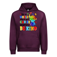 Mauve Wine in a world where you can be anything be kind Urban Hoodie - MaliasSmallBusiness