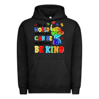Pigment Black in a world where you can be anything be kind Urban Hoodie - MaliasSmallBusiness