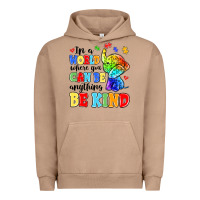 Pigment Burro in a world where you can be anything be kind Urban Hoodie - MaliasSmallBusiness