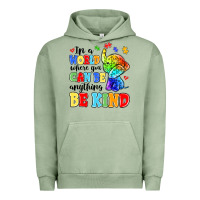 Pigment Oil Green in a world where you can be anything be kind Urban Hoodie - MaliasSmallBusiness