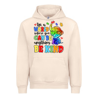 Sandshell in a world where you can be anything be kind Urban Hoodie - MaliasSmallBusiness
