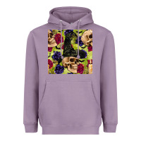Lavender halloween witch skull seamless pattern Heavyweight Hoodie - BundleAndBundleShop