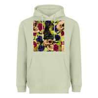Matcha halloween witch skull seamless pattern Heavyweight Hoodie - BundleAndBundleShop
