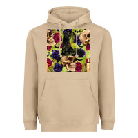 Mushroom halloween witch skull seamless pattern Heavyweight Hoodie - BundleAndBundleShop