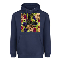 Navy halloween witch skull seamless pattern Heavyweight Hoodie - BundleAndBundleShop