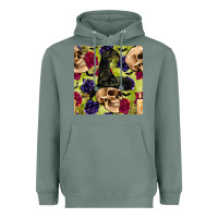Sage halloween witch skull seamless pattern Heavyweight Hoodie - BundleAndBundleShop