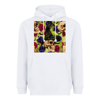 White halloween witch skull seamless pattern Heavyweight Hoodie - BundleAndBundleShop