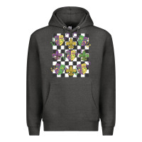 Charcoal Heather mardi gras Premium Hoodie - MaliasSmallBusiness
