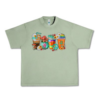 Oil Green hippie coffee cups Urban Heavy Tee - texasbilliewilder
