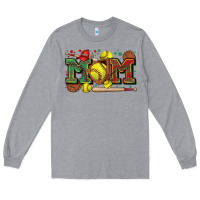 Heather Grey mom softball Long Sleeve Tee - Zillion Design Studio