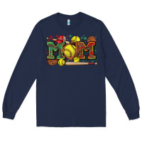 Navy mom softball Long Sleeve Tee - Zillion Design Studio