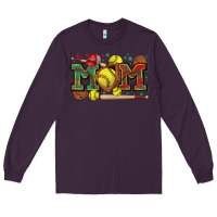Plum mom softball Long Sleeve Tee - Zillion Design Studio