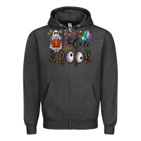 Charcoal Heather too cute to spook Zipper Hoodie - CowhideDigitalArt