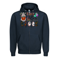 Navy too cute to spook Zipper Hoodie - CowhideDigitalArt