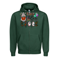 Sports Green too cute to spook Zipper Hoodie - CowhideDigitalArt