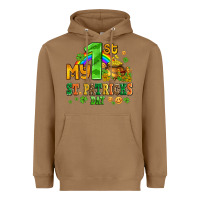 Toasted Coconut my first st patricks day with coins and shamrocks Heavyweight Hoodie - AdoDesignShop