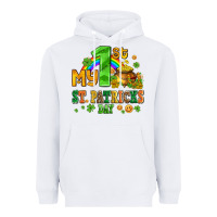 My First St Patricks Day With Coins And Shamrocks Heavyweight Hoodie | Teevron