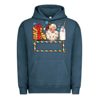 Pigment Midnight Navy christmas santa custom name Urban Hoodie - MaliasSmallBusiness