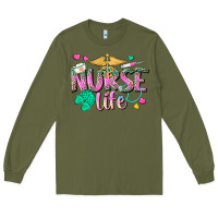 Army Green nurse life Long Sleeve Tee - texasbilliewilder