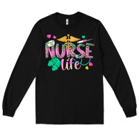 Black nurse life Long Sleeve Tee - texasbilliewilder