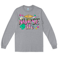 Heather Grey nurse life Long Sleeve Tee - texasbilliewilder