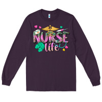 Plum nurse life Long Sleeve Tee - texasbilliewilder