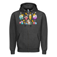 Charcoal Heather Easter wine glasses Easter Day Zipper Hoodie - Neo Western