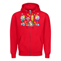 Red Easter wine glasses Easter Day Zipper Hoodie - Neo Western
