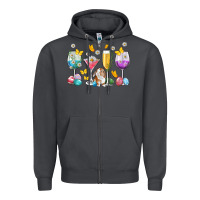 Smoke Easter wine glasses Easter Day Zipper Hoodie - Neo Western