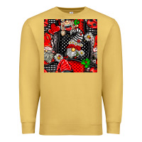 Antique Gold ladybug gnomes seamless pattern Premium Sweatshirt - BundleAndBundleShop