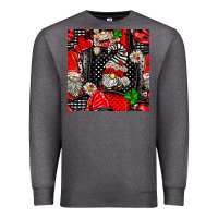 Charcoal Heather ladybug gnomes seamless pattern Premium Sweatshirt - BundleAndBundleShop