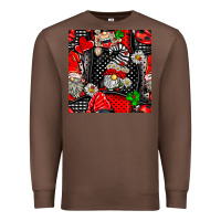 Chestnut ladybug gnomes seamless pattern Premium Sweatshirt - BundleAndBundleShop